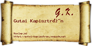 Gutai Kapisztrán névjegykártya